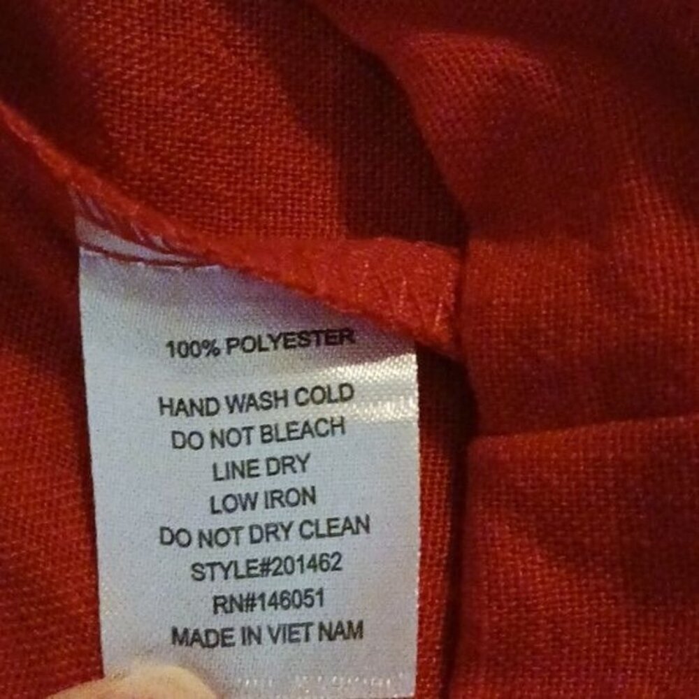 Monteau Womens Button Front Sleeveless Blouse Red Collared Size S - Picture 6 of 6